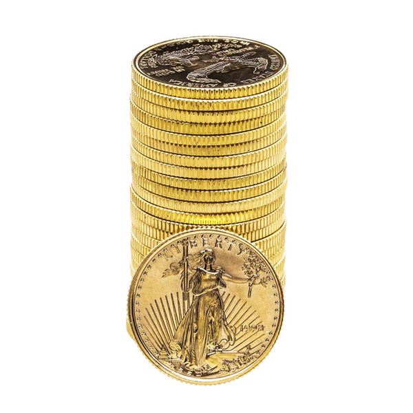 Lot of (25) 1998 $5 American Gold Eagle Coins