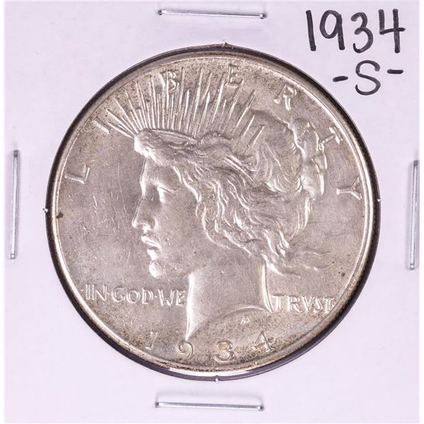 1934-S $1 Peace Silver Dollar Coin