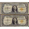 Image 1 : Lot of (2) 1935A $1 North Africa WWII Emergency Issue Silver Certificate Notes