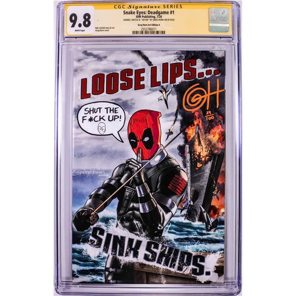 IDW Publishing Snake Eyes: Deadgame #1 Comic Book 7/20 CGC 9.8 Signed by Greg Horn