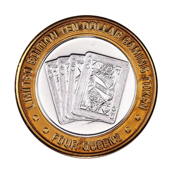 .999 Silver Four Queens Casino Hotel Las Vegas $10 Limited Edition Gaming Token