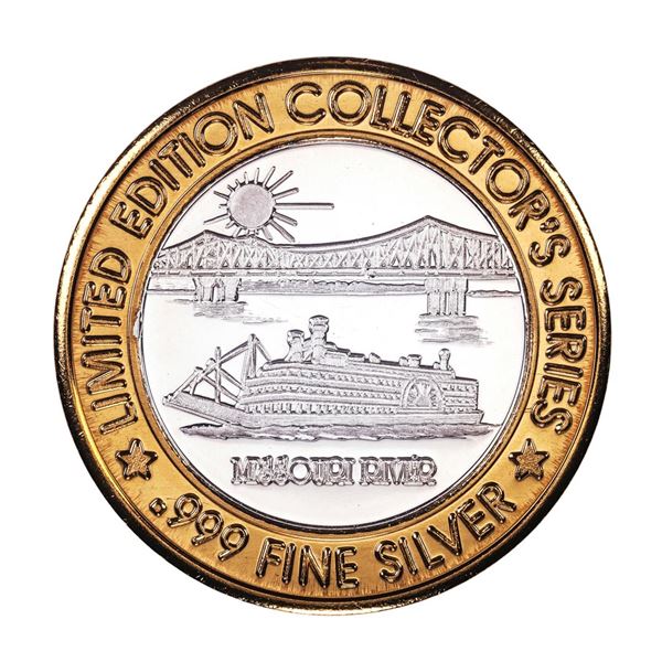 .999 Fine Silver Station Casino St Charles Missouri $10 Limited Edition Gaming Token