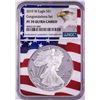 Image 1 : 2019-W $1 Proof American Silver Eagle Coin NGC PF70 Ultra Cameo Congratulations Flag
