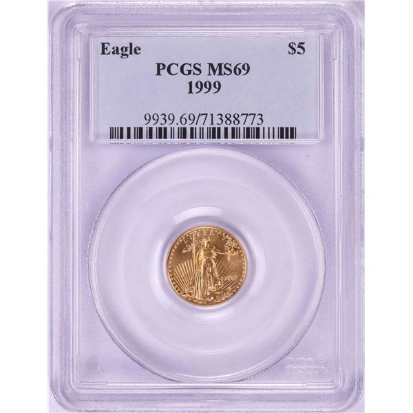 1999 $5 American Gold Eagle Coin PCGS MS69