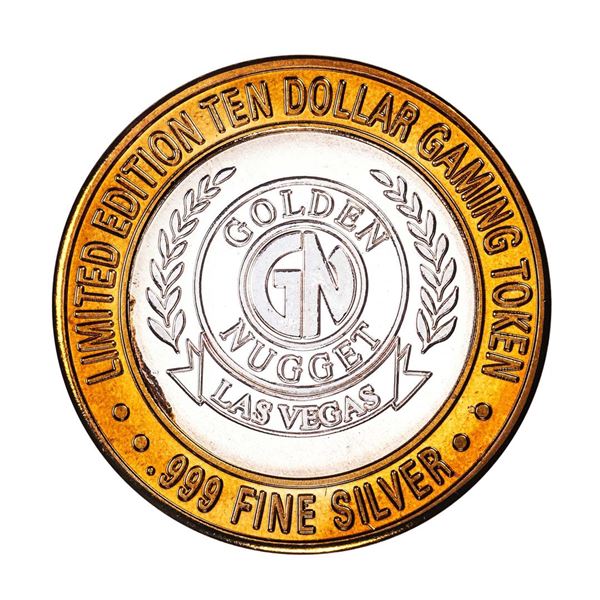 .999 Silver Golden Nugget Las Vegas $10 Casino Limited Edition Gaming Token