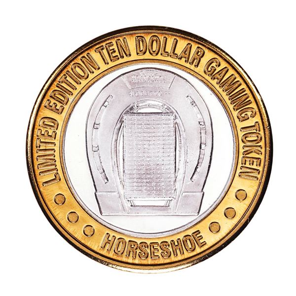 .999 Fine Silver Horseshoe Las Vegas, Nevada $10 Limited Edition Gaming Token