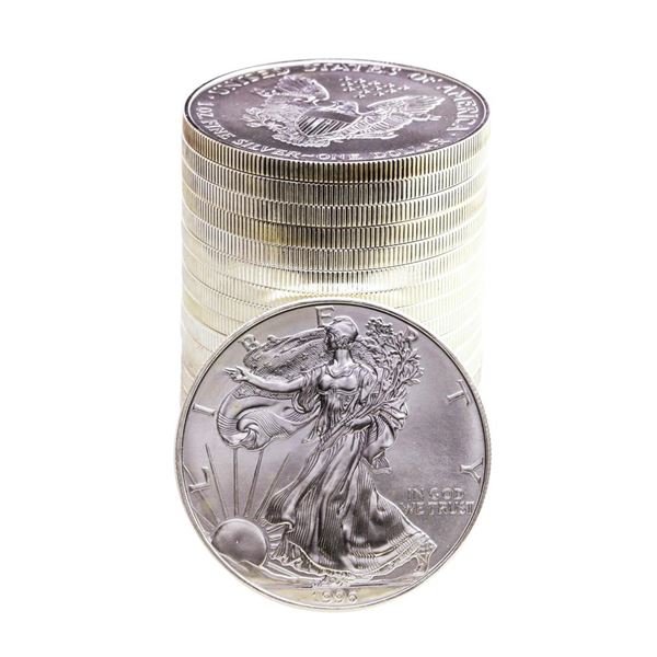 Roll of (20) Brilliant Uncirculated 1996 $1 American Silver Eagle Coins