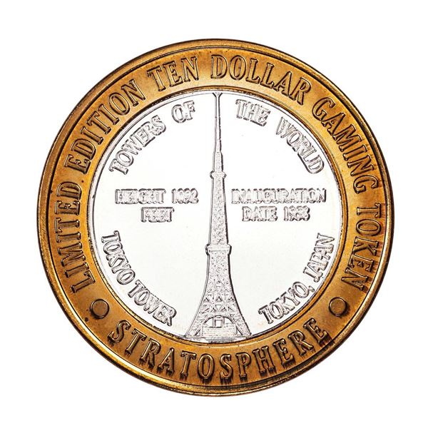 .999 Silver Stratosphere Las Vegas, Nevada $10 Casino Limited Edition Gaming Token