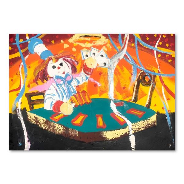 Henrie (1932-1999) "Blackjack Beats 21" Original Oil on Canvas