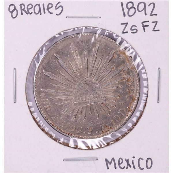 1892 Zs FZ Mexico 8 Reales Silver Coin