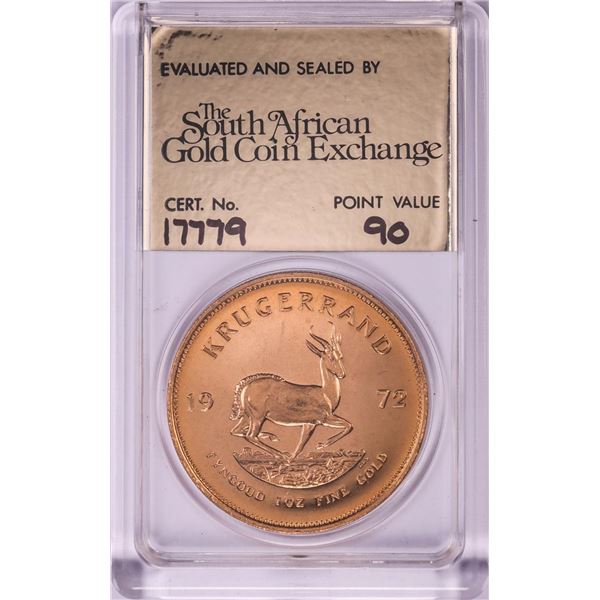 1972 Proof South Africa 1oz Krugerrand Gold Coin w/COA