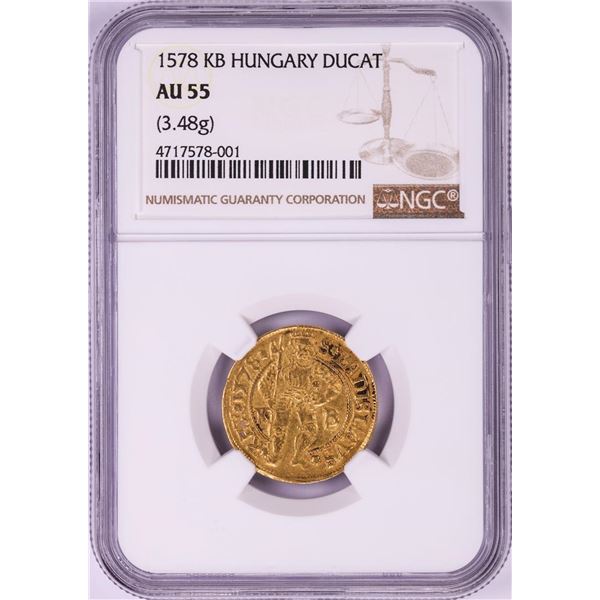 1578KB Hungary Ducat Gold Coin NGC AU55