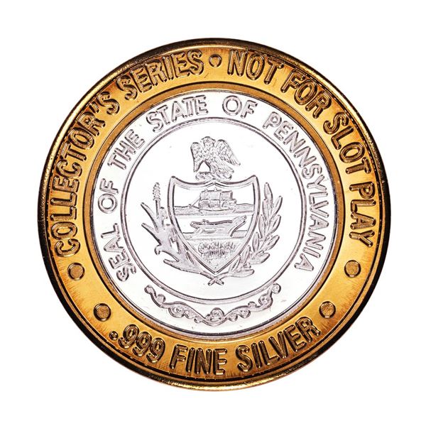 .999 Fine Silver Caesars Atlantic City, NJ $10 Limited Edition Gaming Token