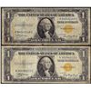 Image 1 : Lot of (2) 1935A $1 North Africa WWII Emergency Issue Silver Certificate Notes