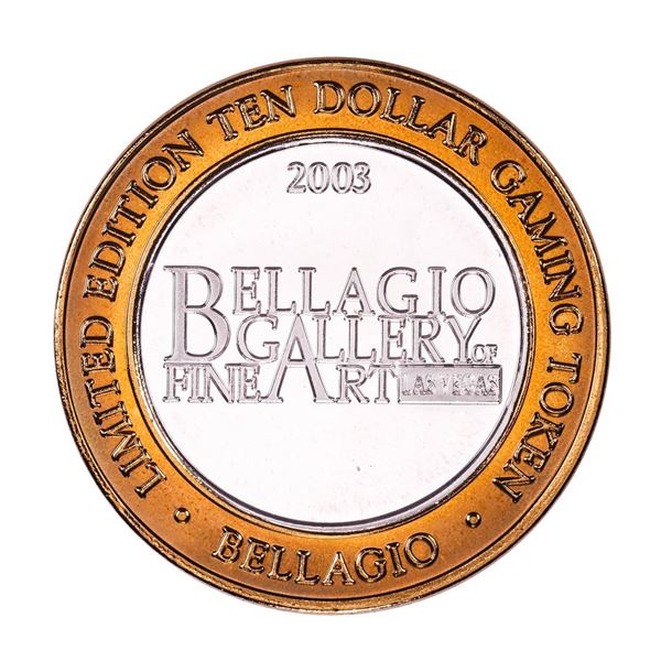 .999 Silver Bellagio Las Vegas, Nevada $10 Casino Limited Edition Gaming Token
