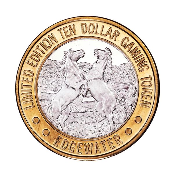 .999 Silver Edgewater Hotel & Casino Laughlin, NV $10 Limited Edition Gaming Token