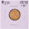 Image 1 : 1878-S $2 1/2 Liberty Head Quarter Eagle Gold Coin