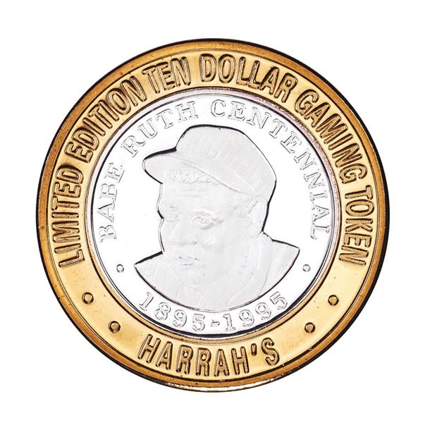 .999 Silver Harrahs Reno, Nevada $10 Casino Limited Edition Gaming Token