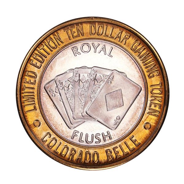 .999 Silver Colorado Belle Laughlin, Nevada $10 Casino Limited Edition Gaming Token