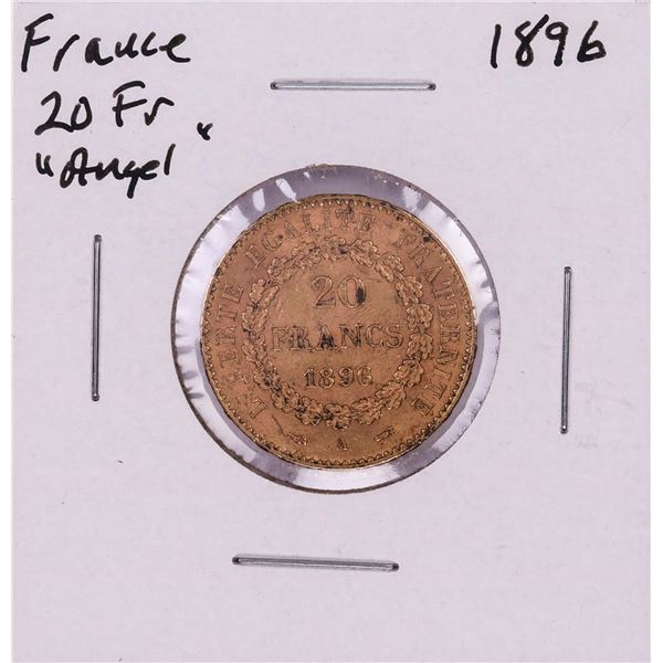 1896 France 20 Francs Angel Gold Coin