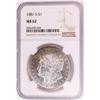 Image 1 : 1881-S $1 Morgan Silver Dollar Coin NGC MS62 Great Toning