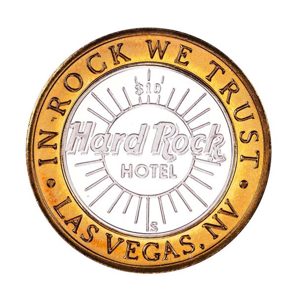 .999 Fine Silver Hard Rock Hotel & Casino Las Vegas $10 Limited Edition Gaming Token