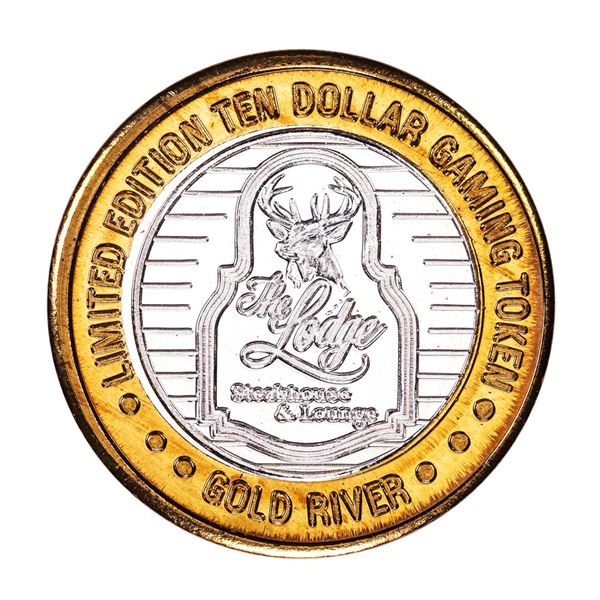 .999 Fine Silver Gold River Laughlin, Nevada $10 Limited Edition Gaming Token