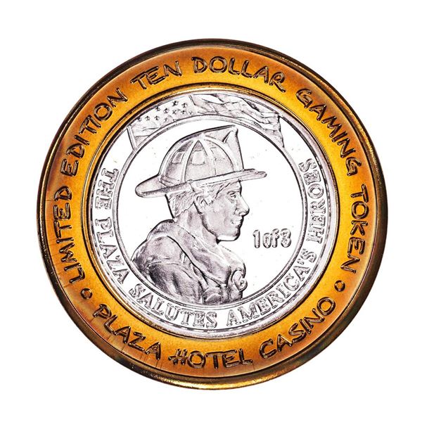 .999 Silver Plaza Hotel & Casino Las Vegas, NV $10 Limited Edition Gaming Token