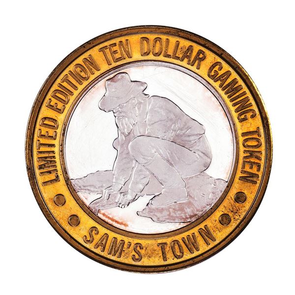 .999 Silver Sam's Town Las Vegas Nevada $10 Casino Limited Edition Gaming Token