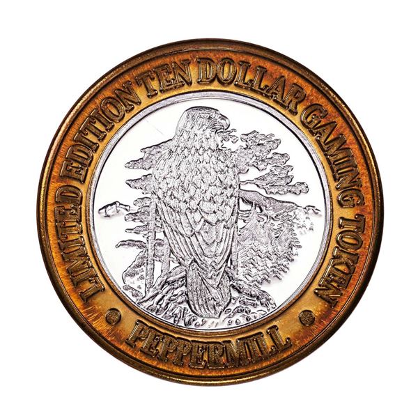 .999 Fine Silver Peppermill Reno, Nevada $10 Limited Edition Gaming Token