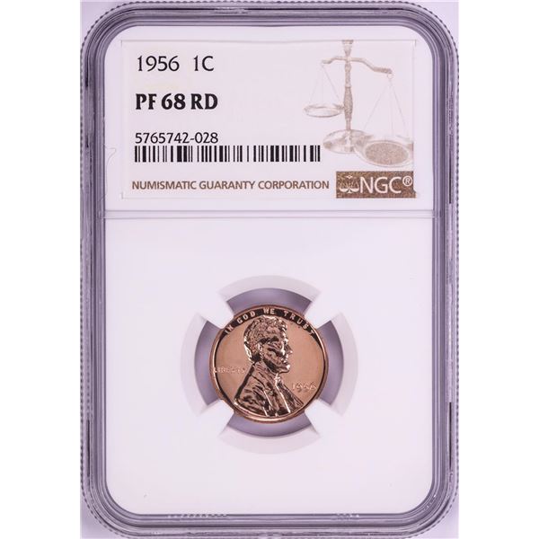 1956 Proof Lincoln Wheat Cent Coin NGC PF68RD
