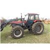 Image 1 : Case IH Model 1594 Tractor with Ezee On Front end Loader  - 3783 Hours Showing -  + Bale Fork Attach