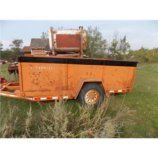 Heavy Duty Transport Trailer - 79" W x 135" L, 46" High sides, Tilt Deck with Pintle Hitch