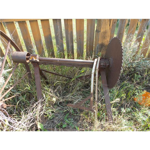 Vintage Belt Driven Saw Mill on Stand