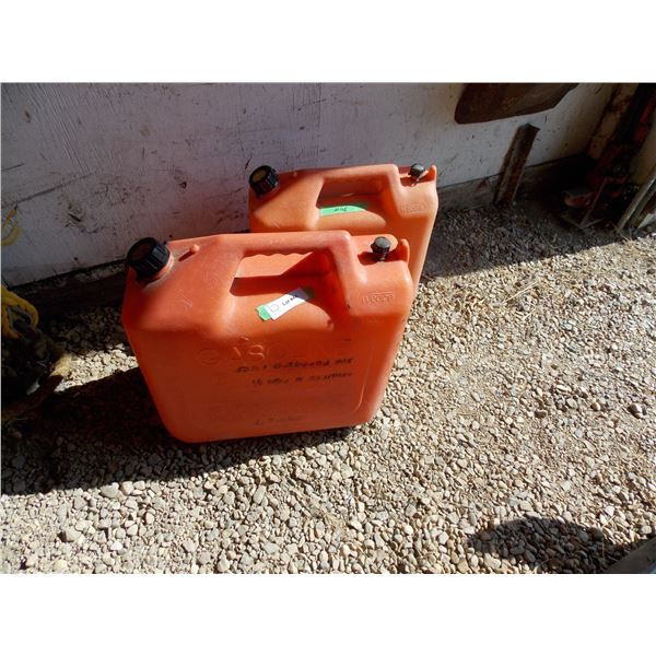 Pair of Plastic Jerry Fuel Cans