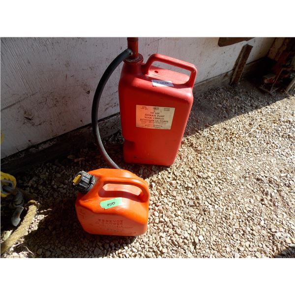 Pair of Plastic Jerry Fuel Cans