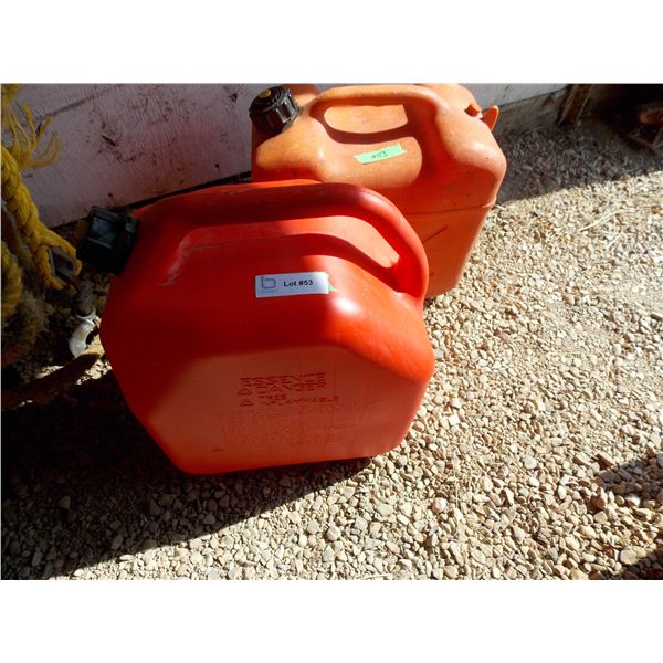 Pair of Plastic Jerry Fuel Containers