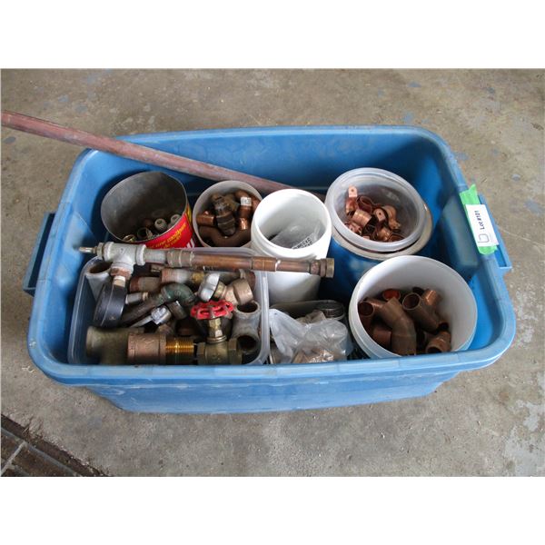 Tub with copper related items