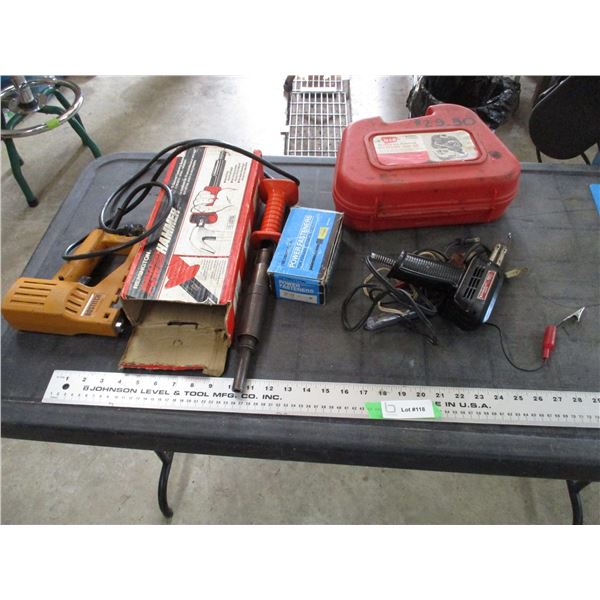 Soldering gun, power hammer, electric bostich stapler