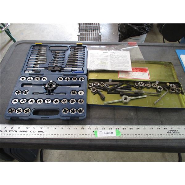 tap + die, mastercraft metric tap + die set in case