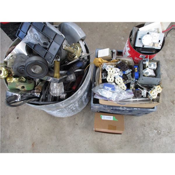 electrical related, door knobs + misc parts