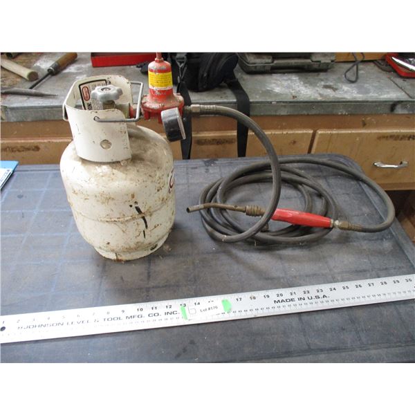 rigid torch head, propane tank + hose