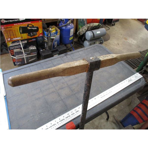 Chipper, spade, sledge hammer