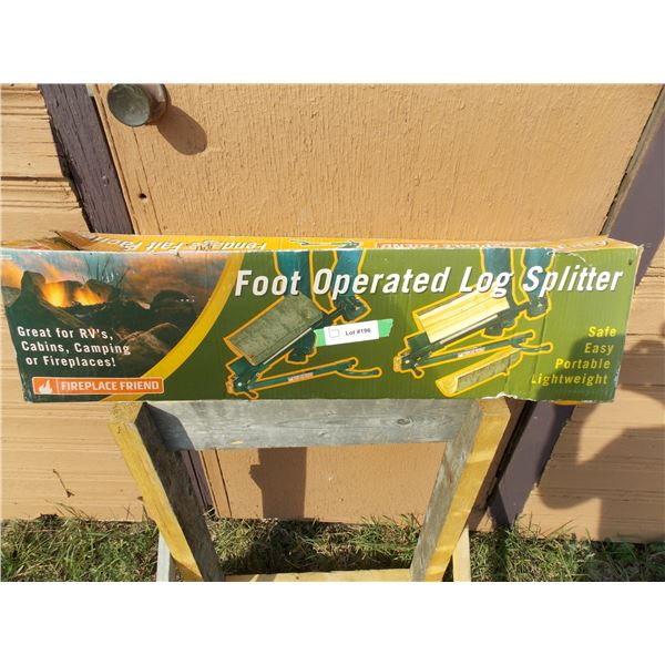 Fireplace Friend Foot Operated Log Splitter NEW in box