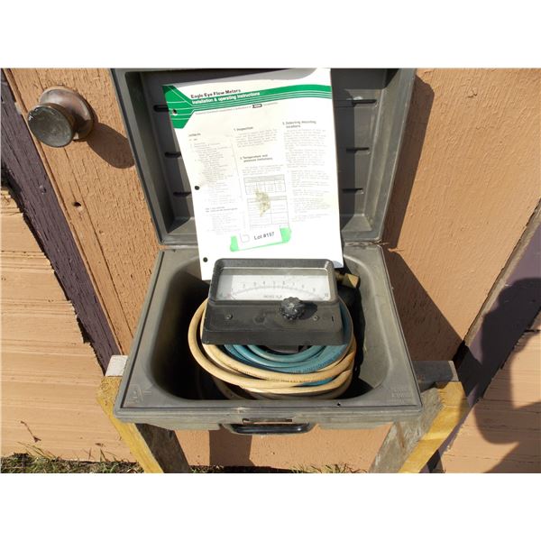 EagleEye Flow Meter with hose in carrying case
