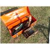 Image 1 : Orange Metal Toolbox with Assorted Hitch Parts