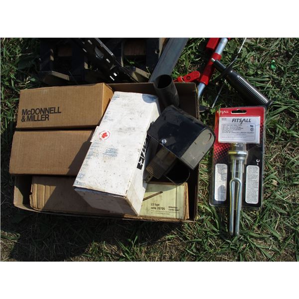 pex pipe, fluorescent light + misc