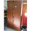 Image 1 : wood 2 door wardrobe (NO Contents - comes empty) 37"x21"x77"H