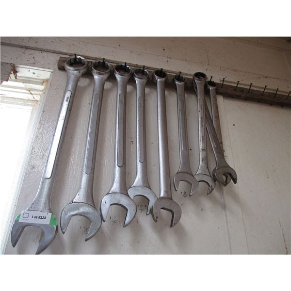 (9) Large wrench set - largest 2 