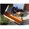 Image 4 : Wooden saw horses, furance filters, toolbelt with misc